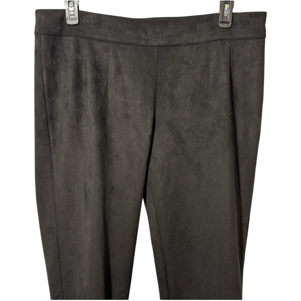 NWT Hearts of Palm Black Pull-On Faux Suede Pants in Size XL‎